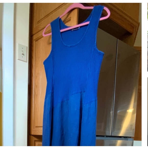 Fenini Linen And Cotton Maxi Sleeveless Dress - Picture 3 of 9